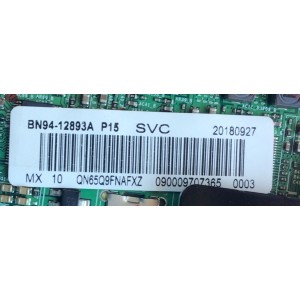 MAIN PARA SMART TV SAMSUNG / NUMERO DE PARTE BN94-12893A / BN97-14060A / BN9412893A / DISPLAY BN96-46181A / T650QVR09.3 / MODELO QN65Q9FNAFXZA AA01	